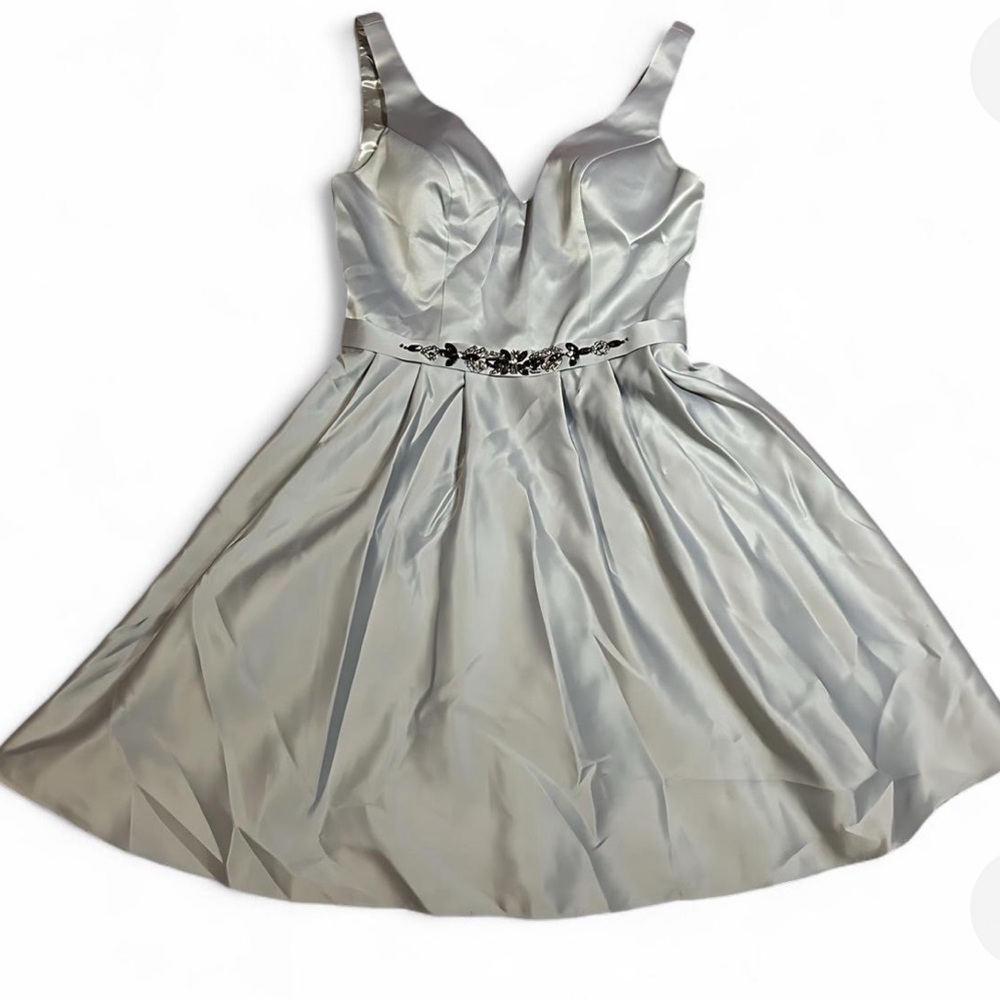 May Queen Shimmering Silver Gown